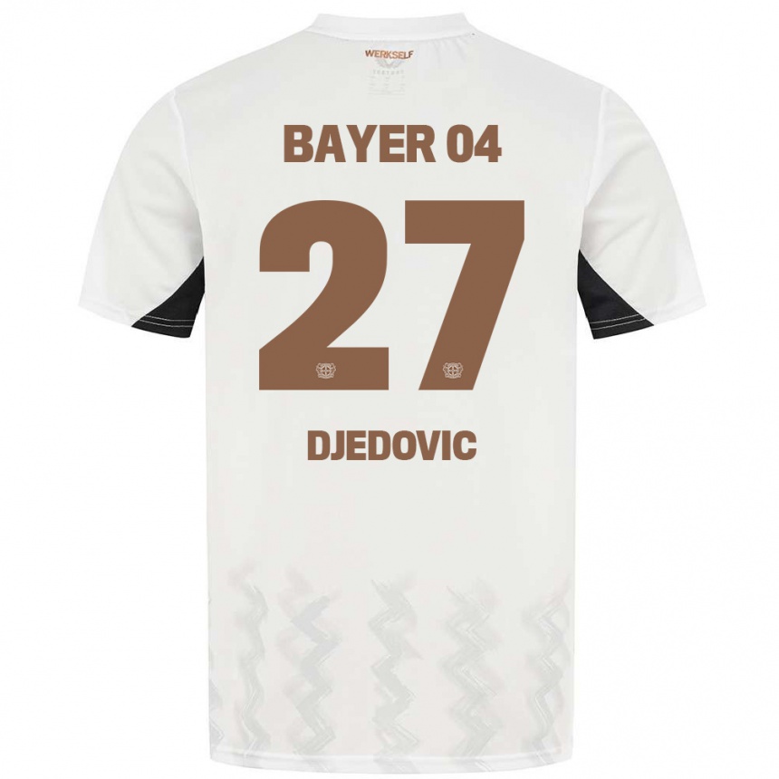 Women Football Seldin Djedovic #27 White Black Away Jersey 2024/25 T-Shirt Canada