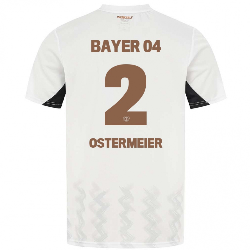 Women Football Selina Ostermeier #2 White Black Away Jersey 2024/25 T-Shirt Canada