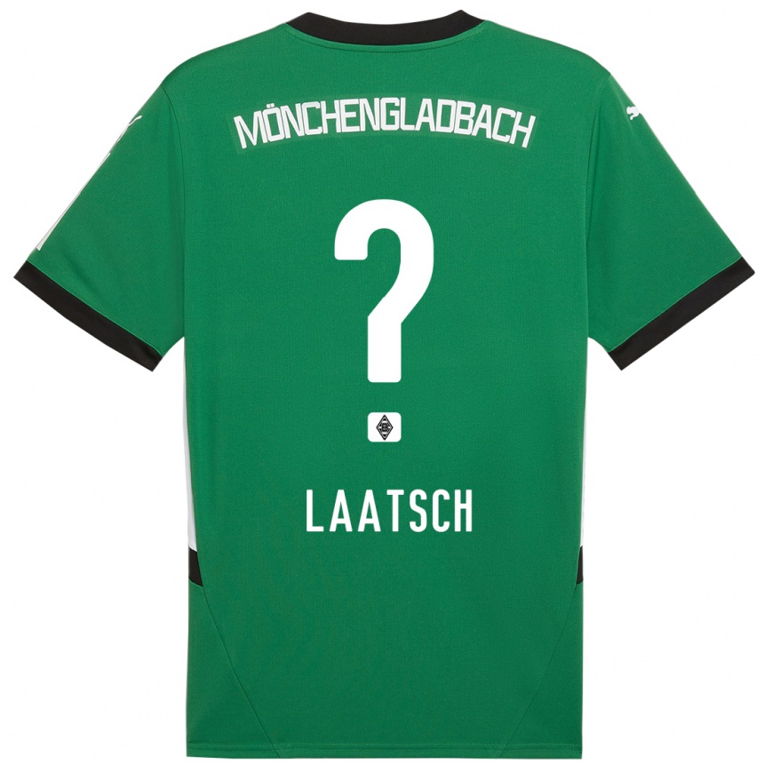 Femme Football Maillot Leonard Laatsch #0 Vert Blanc Tenues Extérieur 2024/25 Canada