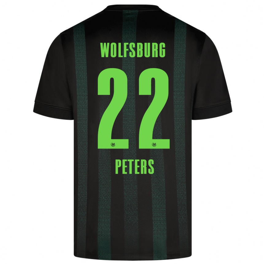 Women Football Laurin Peters #22 Dark Green Away Jersey 2024/25 T-Shirt Canada