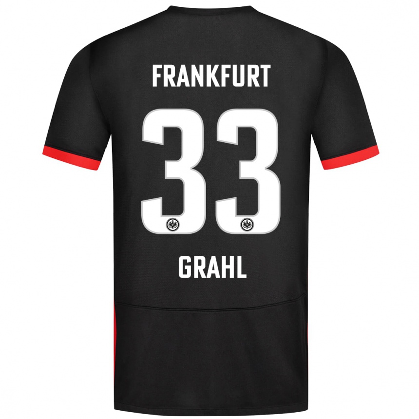 Women Football Jens Grahl #33 Black Away Jersey 2024/25 T-Shirt Canada