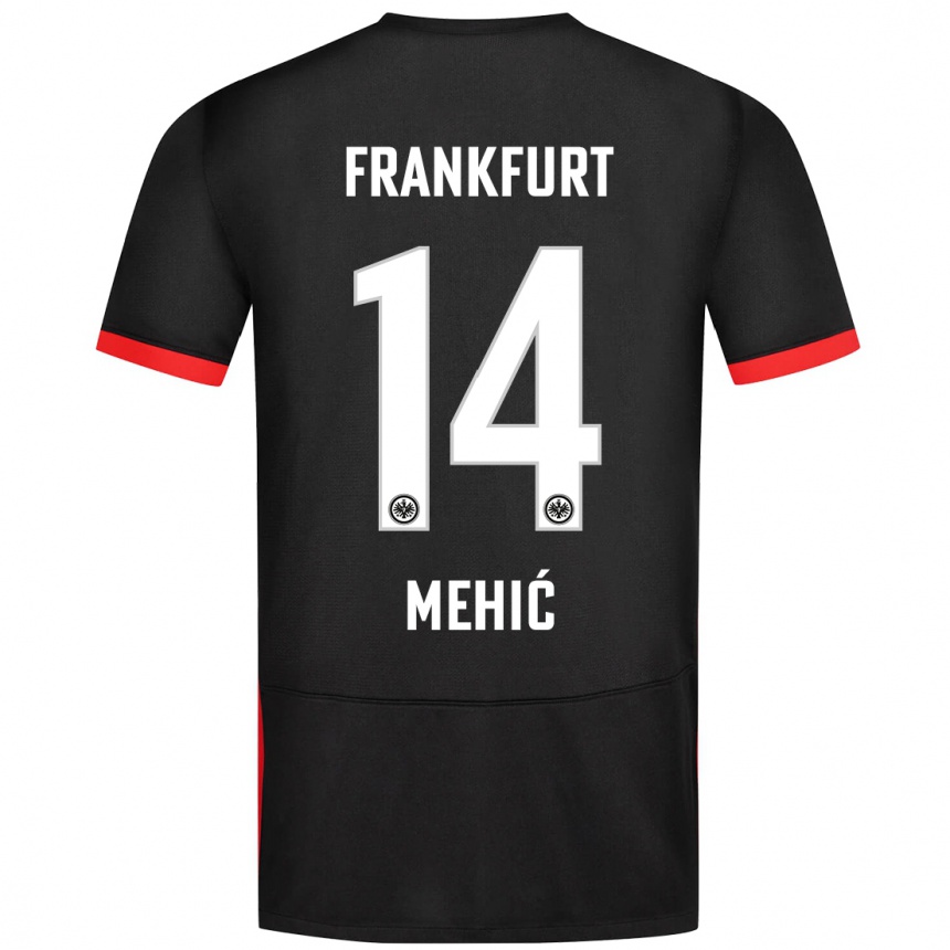 Women Football Liam Mehić #14 Black Away Jersey 2024/25 T-Shirt Canada