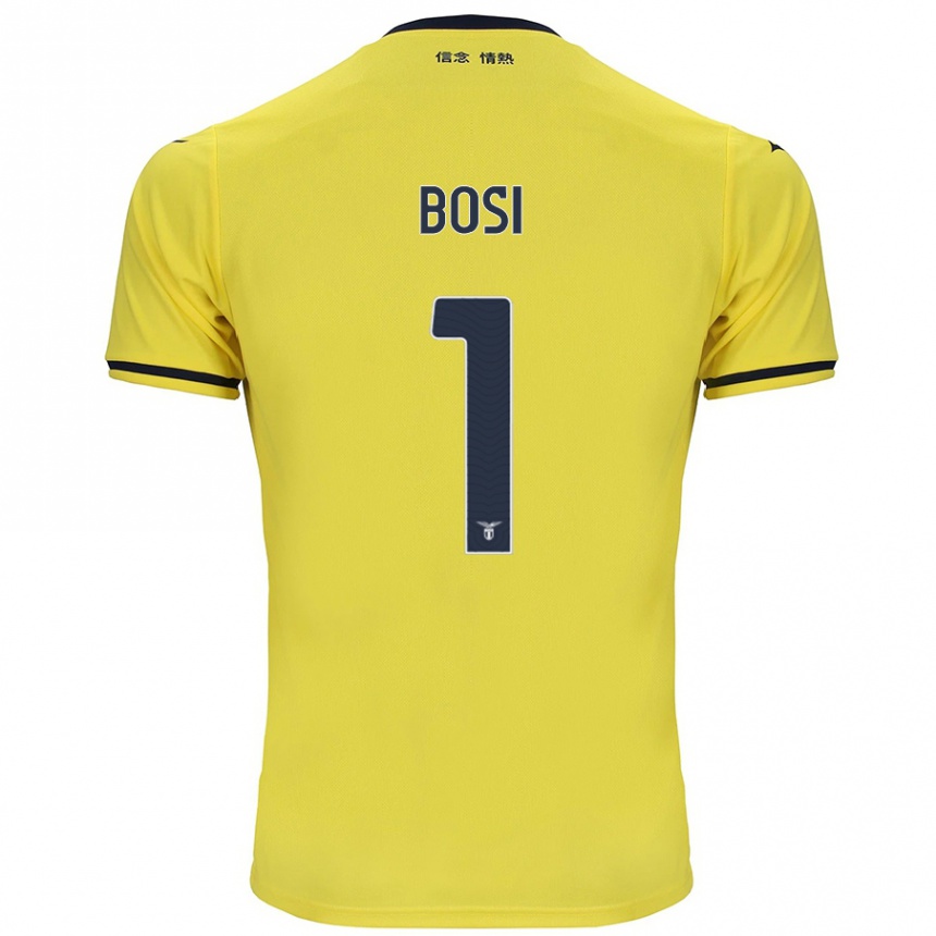 Women Football Gioele Bosi #1 Yellow Away Jersey 2024/25 T-Shirt Canada