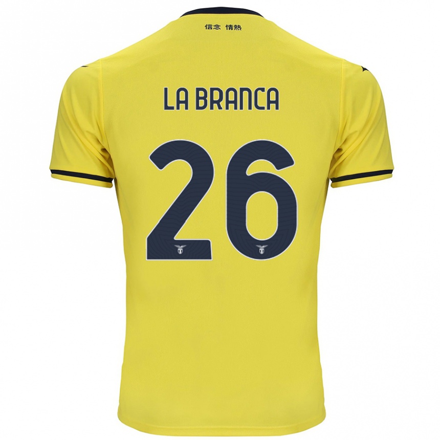 Women Football Ruggero La Branca #26 Yellow Away Jersey 2024/25 T-Shirt Canada