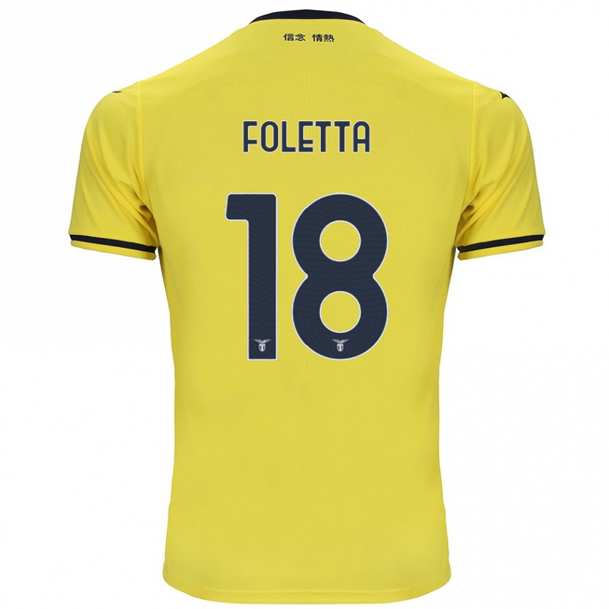 Femme Football Maillot Isabella Foletta #18 Jaune Tenues Extérieur 2024/25 Canada