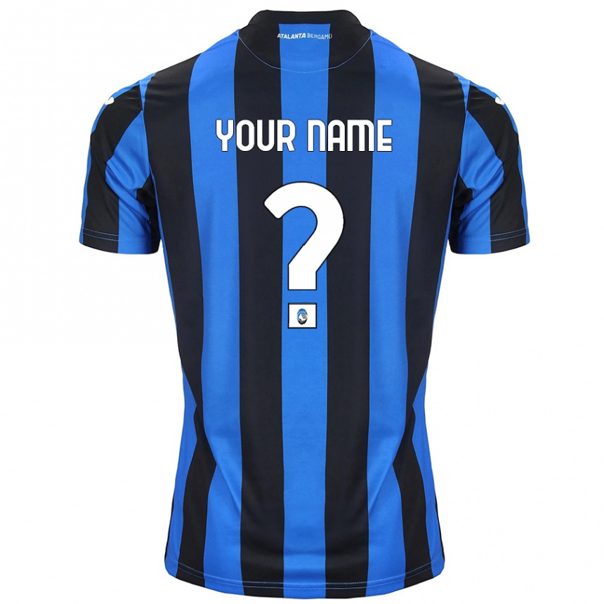 Kids Football Your Name #0 Blue Black Home Jersey 2024/25 T-Shirt Canada