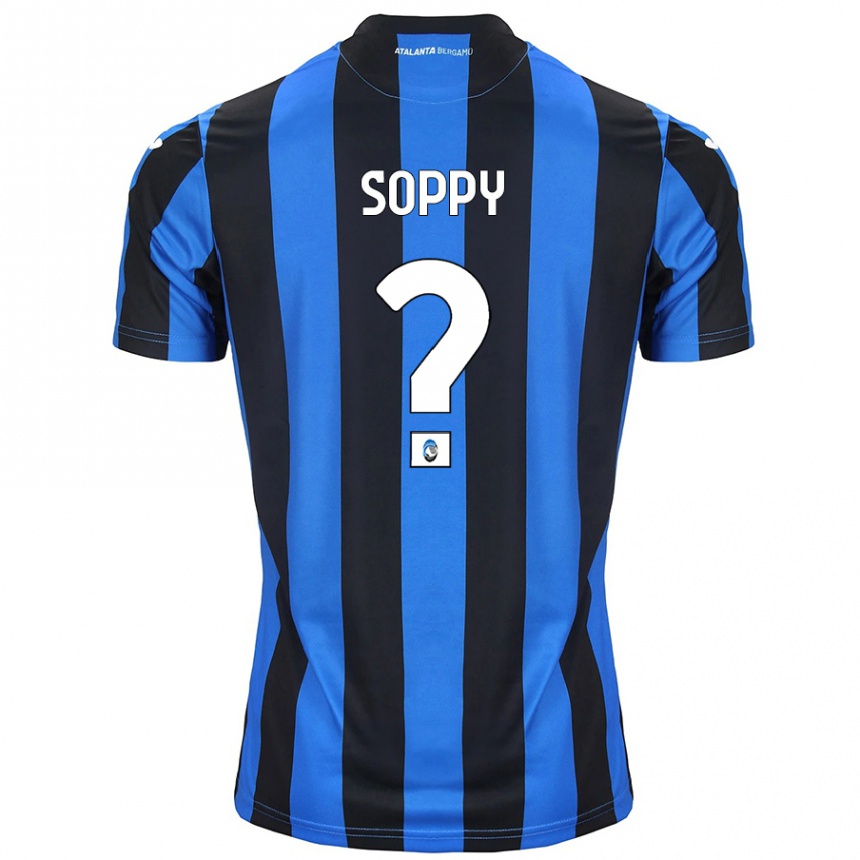 Kids Football Brandon Soppy #0 Blue Black Home Jersey 2024/25 T-Shirt Canada