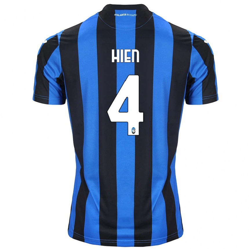 Kids Football Isak Hien #4 Blue Black Home Jersey 2024/25 T-Shirt Canada