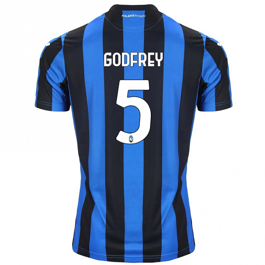 Enfant Football Maillot Ben Godfrey #5 Bleu Noir Tenues Domicile 2024/25 Canada