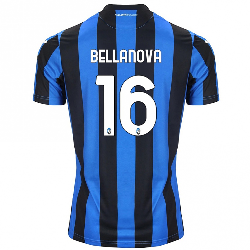 Enfant Football Maillot Raoul Bellanova #16 Bleu Noir Tenues Domicile 2024/25 Canada