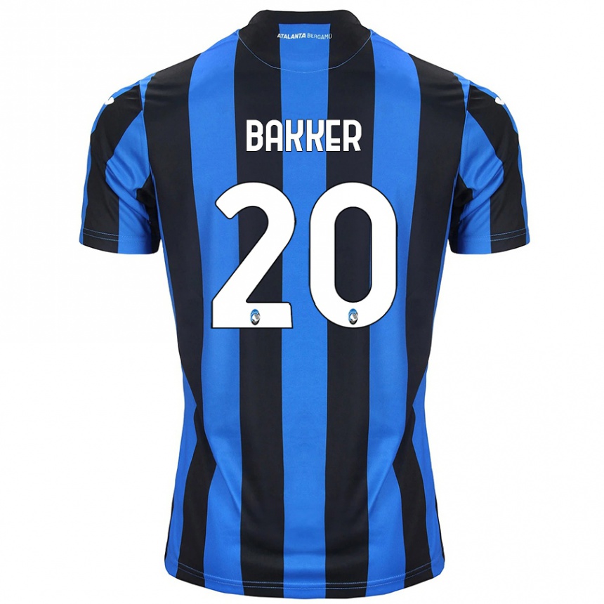 Enfant Football Maillot Mitchel Bakker #20 Bleu Noir Tenues Domicile 2024/25 Canada