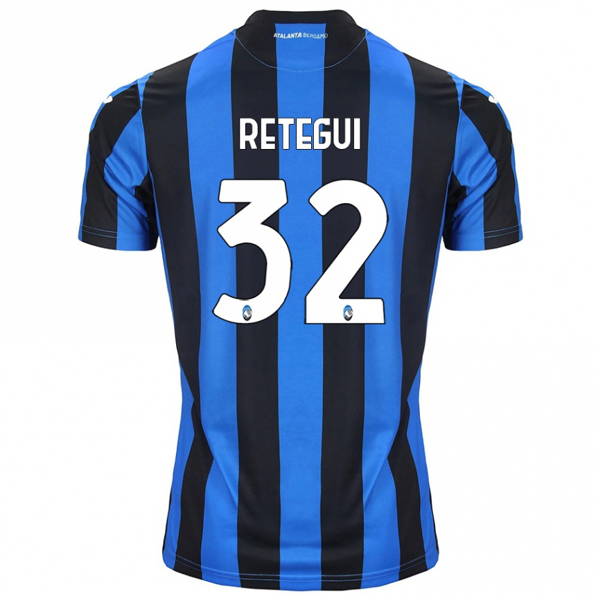 Enfant Football Maillot Mateo Retegui #32 Bleu Noir Tenues Domicile 2024/25 Canada