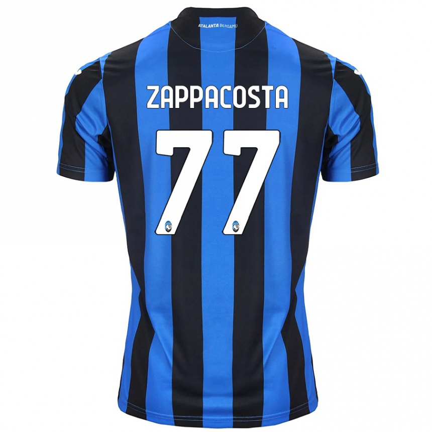 Kids Football Davide Zappacosta #77 Blue Black Home Jersey 2024/25 T-Shirt Canada