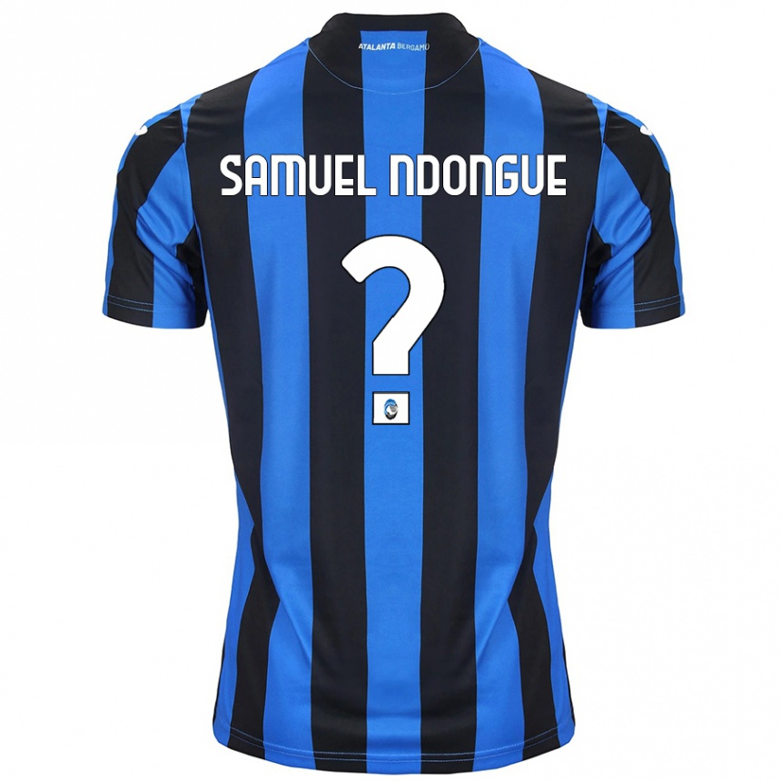 Kids Football Frederick Samuel Ndongue #0 Blue Black Home Jersey 2024/25 T-Shirt Canada