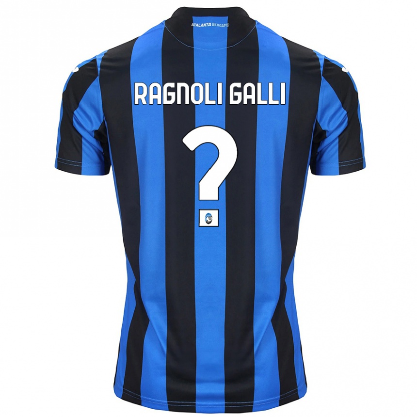 Kids Football Federico Ragnoli Galli #0 Blue Black Home Jersey 2024/25 T-Shirt Canada