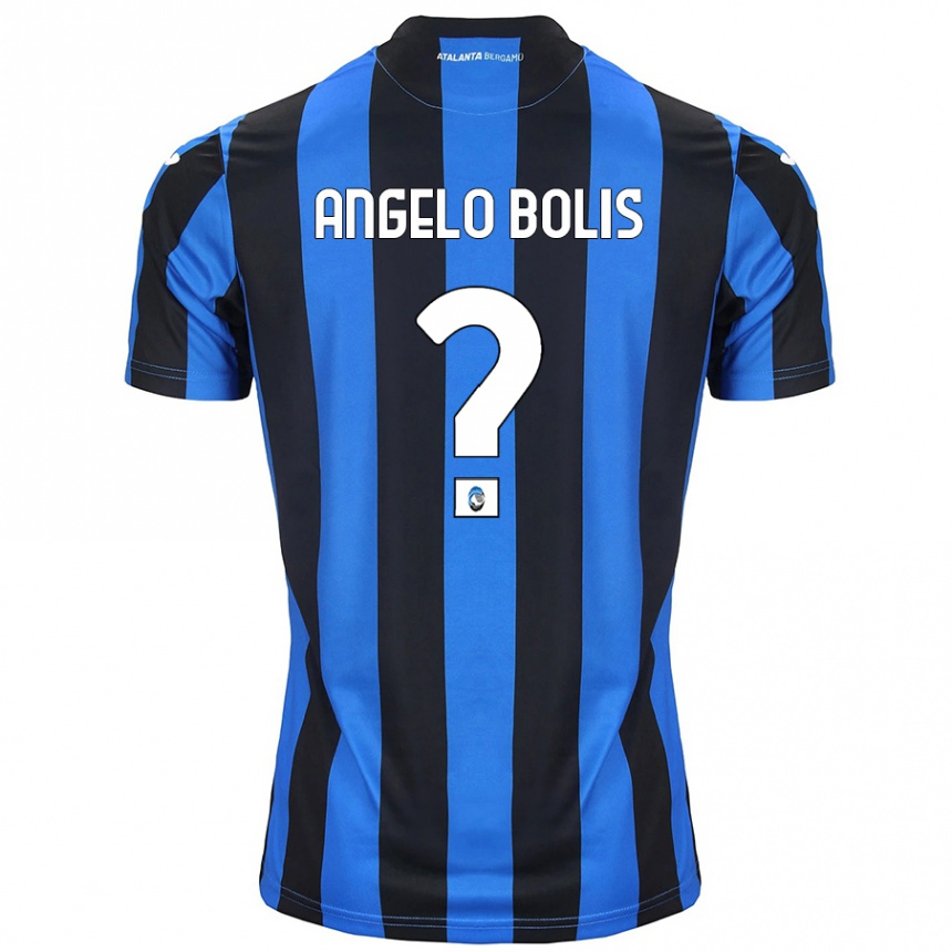 Enfant Football Maillot Tommaso Angelo Bolis #0 Bleu Noir Tenues Domicile 2024/25 Canada