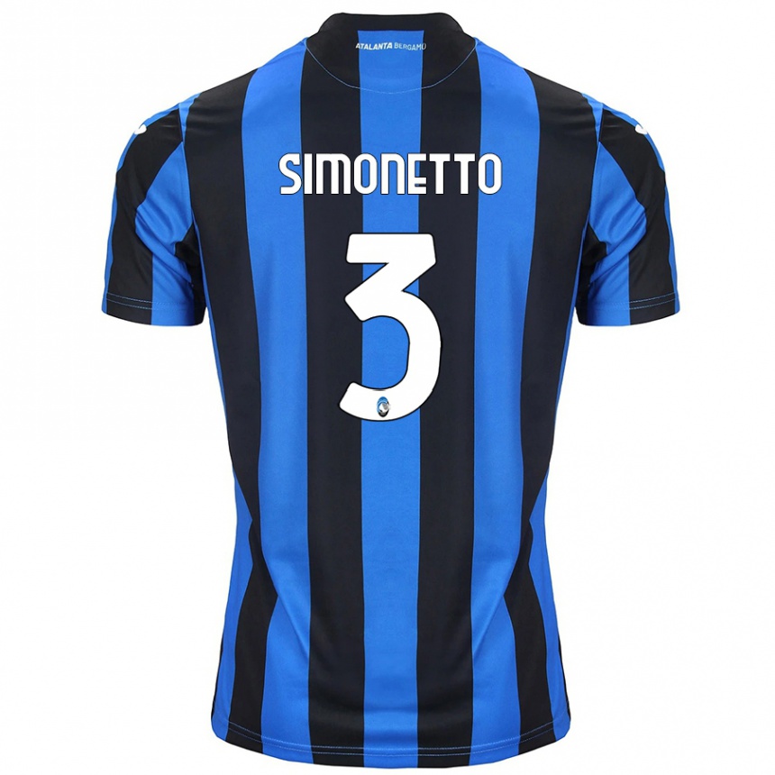 Enfant Football Maillot Federico Simonetto #3 Bleu Noir Tenues Domicile 2024/25 Canada