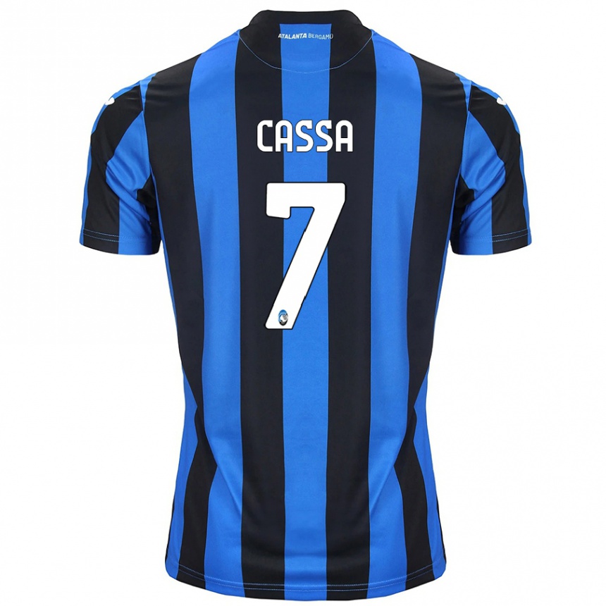 Kids Football Federico Cassa #7 Blue Black Home Jersey 2024/25 T-Shirt Canada