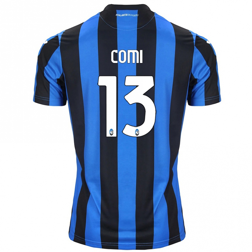 Enfant Football Maillot Pietro Comi #13 Bleu Noir Tenues Domicile 2024/25 Canada