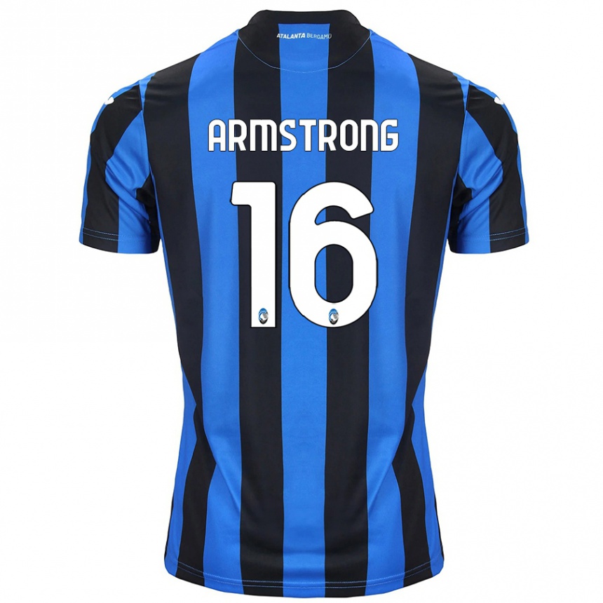 Kids Football Daniel Armstrong #16 Blue Black Home Jersey 2024/25 T-Shirt Canada