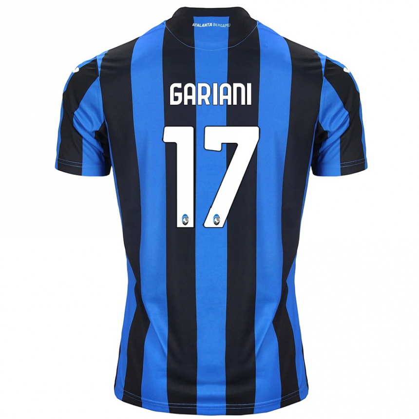 Kids Football Niccolò Gariani #17 Blue Black Home Jersey 2024/25 T-Shirt Canada