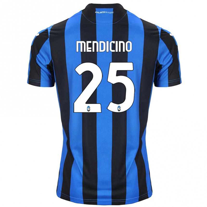 Enfant Football Maillot Leonardo Mendicino #25 Bleu Noir Tenues Domicile 2024/25 Canada