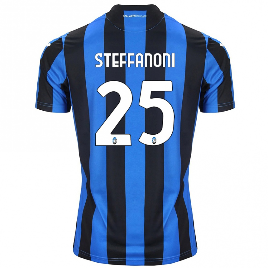 Enfant Football Maillot Federico Steffanoni #25 Bleu Noir Tenues Domicile 2024/25 Canada