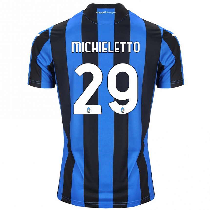 Enfant Football Maillot Andrea Michieletto #29 Bleu Noir Tenues Domicile 2024/25 Canada