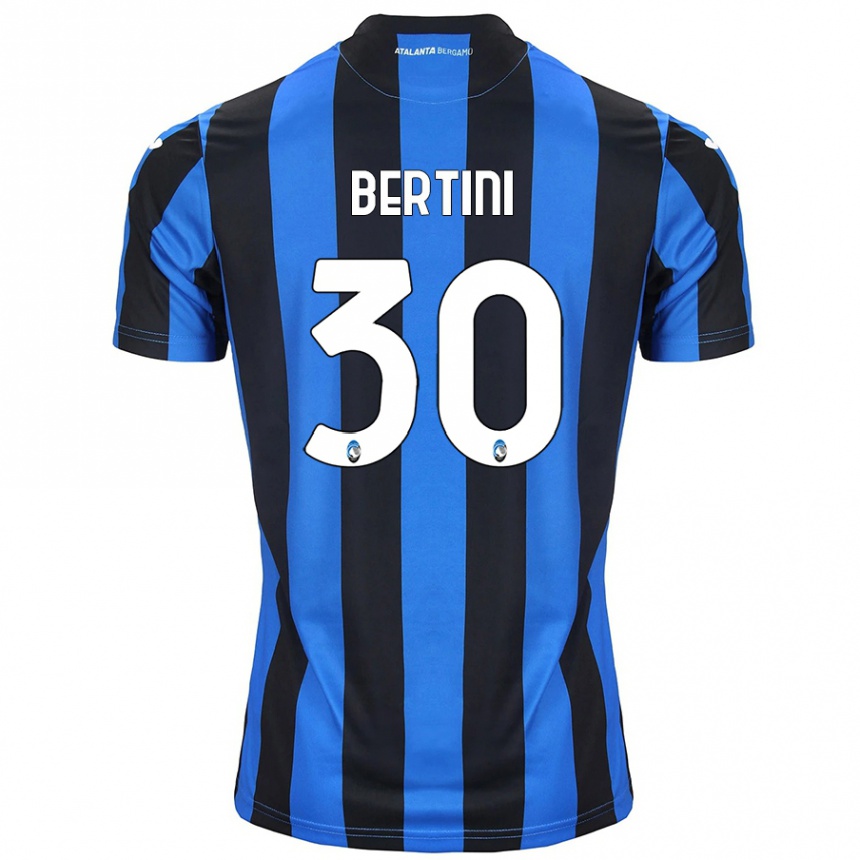 Enfant Football Maillot Tommaso Bertini #30 Bleu Noir Tenues Domicile 2024/25 Canada