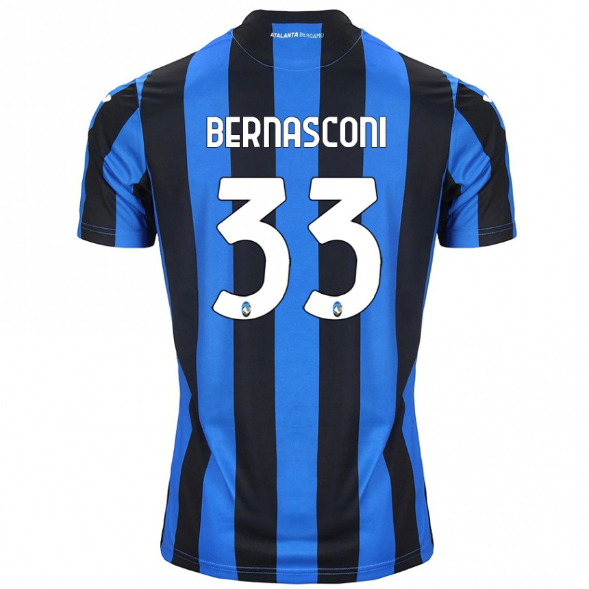 Enfant Football Maillot Lorenzo Bernasconi #33 Bleu Noir Tenues Domicile 2024/25 Canada