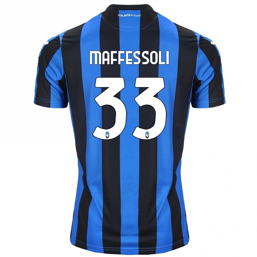 Kids Football Manuel Maffessoli #33 Blue Black Home Jersey 2024/25 T-Shirt Canada