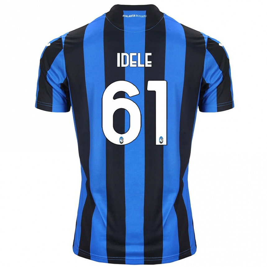 Kids Football Javison Idele #61 Blue Black Home Jersey 2024/25 T-Shirt Canada