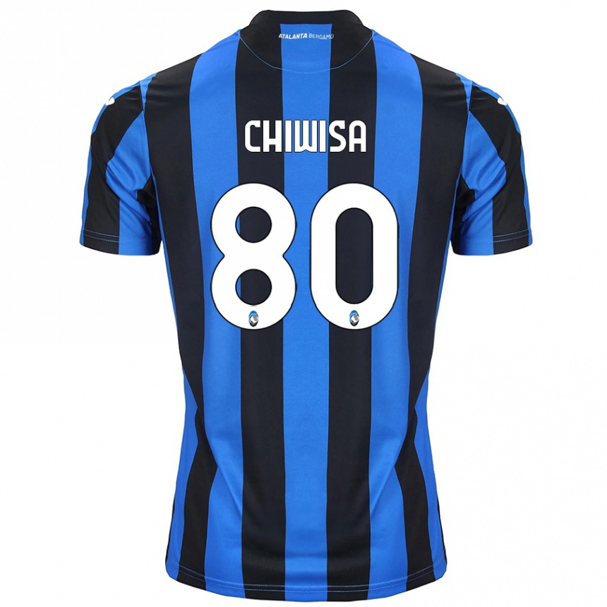 Enfant Football Maillot Mannah Chiwisa #80 Bleu Noir Tenues Domicile 2024/25 Canada