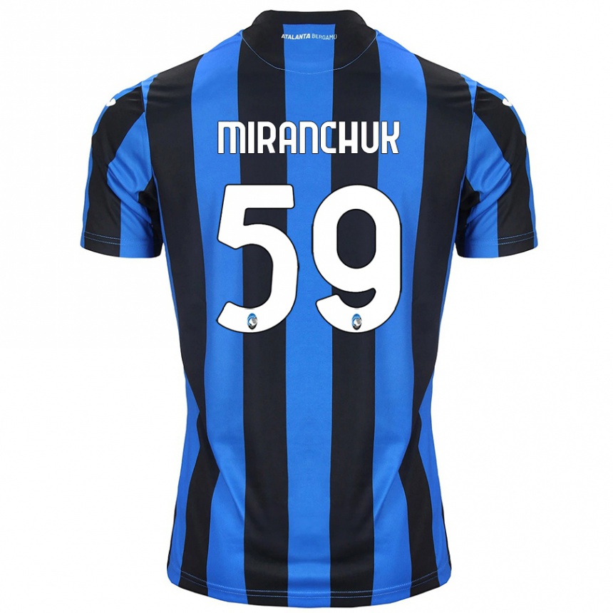 Kids Football Aleksey Miranchuk #59 Blue Black Home Jersey 2024/25 T-Shirt Canada