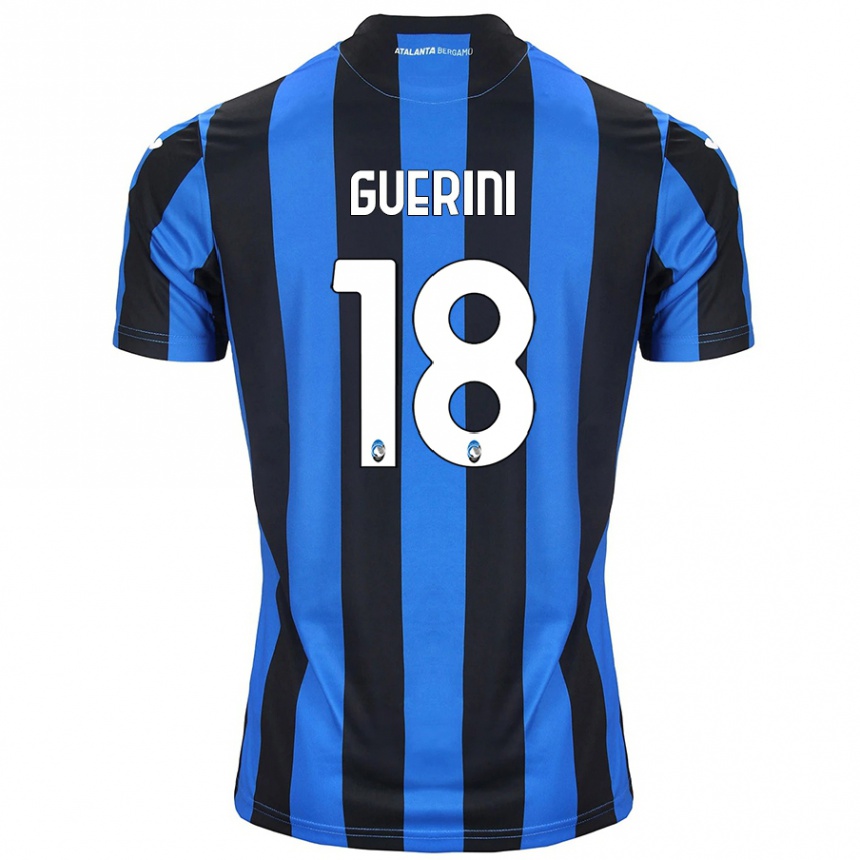 Enfant Football Maillot Alessio Guerini #18 Bleu Noir Tenues Domicile 2024/25 Canada