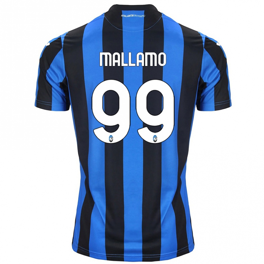 Kids Football Alessandro Mallamo #99 Blue Black Home Jersey 2024/25 T-Shirt Canada