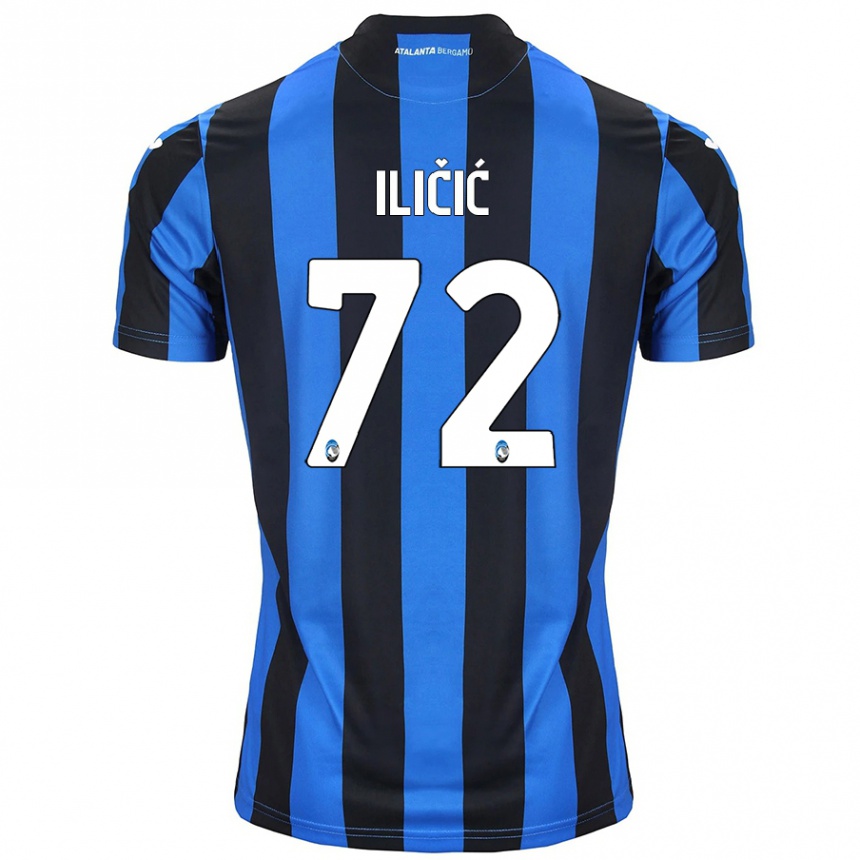 Kids Football Josip Ilicic #72 Blue Black Home Jersey 2024/25 T-Shirt Canada