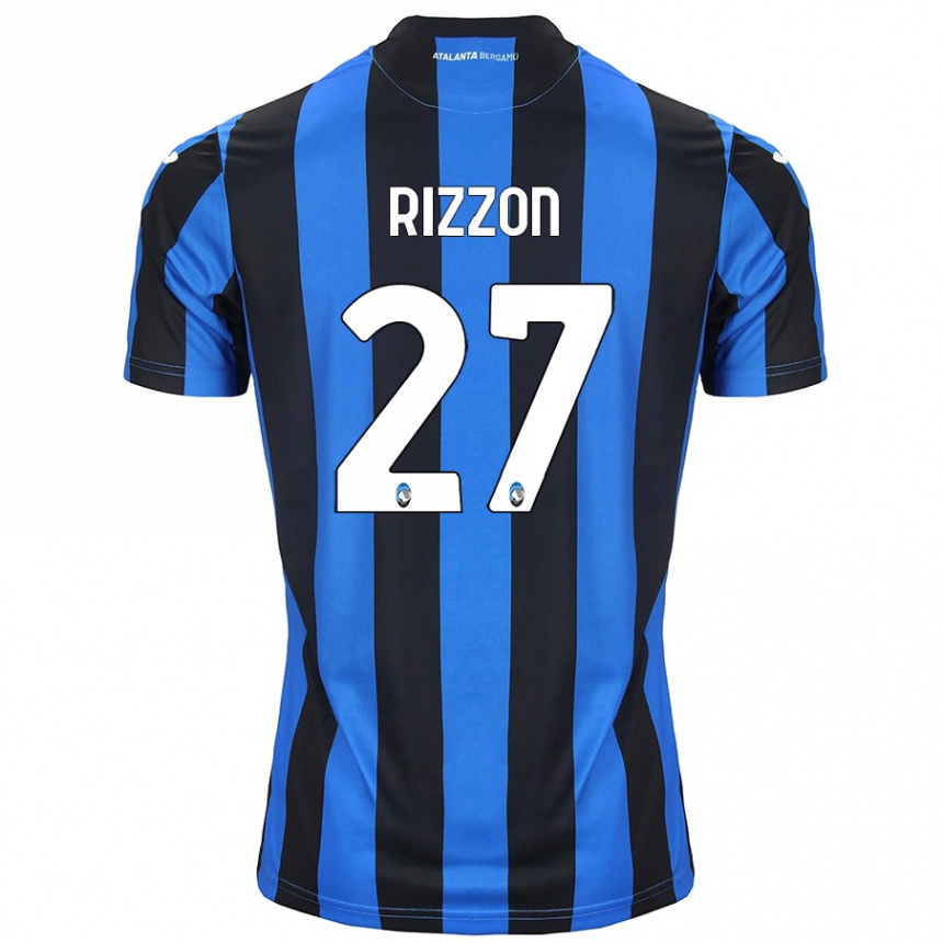 Kids Football Giulia Rizzon #27 Blue Black Home Jersey 2024/25 T-Shirt Canada