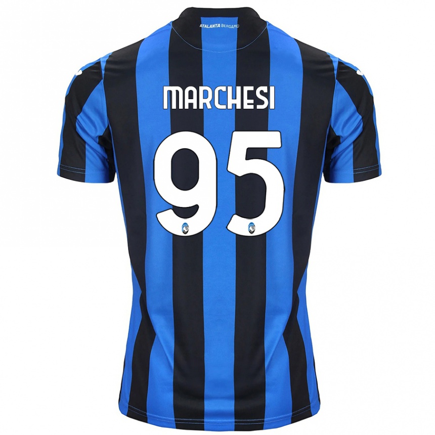 Kids Football Silvia Marchesi #95 Blue Black Home Jersey 2024/25 T-Shirt Canada