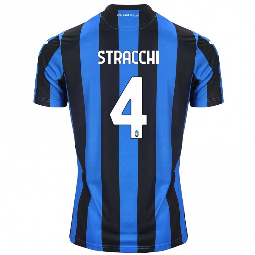 Enfant Football Maillot Daniela Stracchi #4 Bleu Noir Tenues Domicile 2024/25 Canada