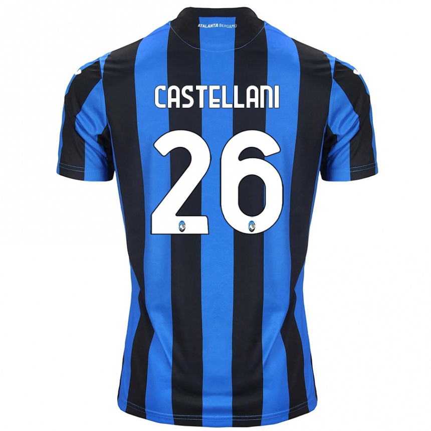 Enfant Football Maillot Eleonora Castellani #26 Bleu Noir Tenues Domicile 2024/25 Canada