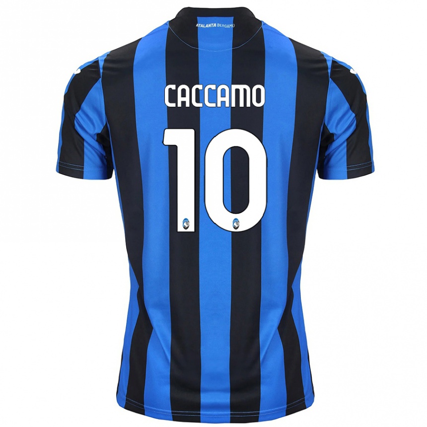 Kids Football Patrizia Caccamo #10 Blue Black Home Jersey 2024/25 T-Shirt Canada