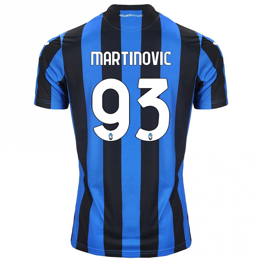 Kids Football Melania Martinovic #93 Blue Black Home Jersey 2024/25 T-Shirt Canada