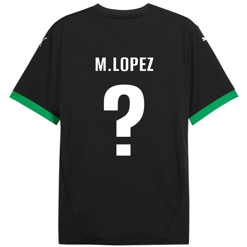 Kids Football Maxime López #0 Black Dark Green Home Jersey 2024/25 T-Shirt Canada