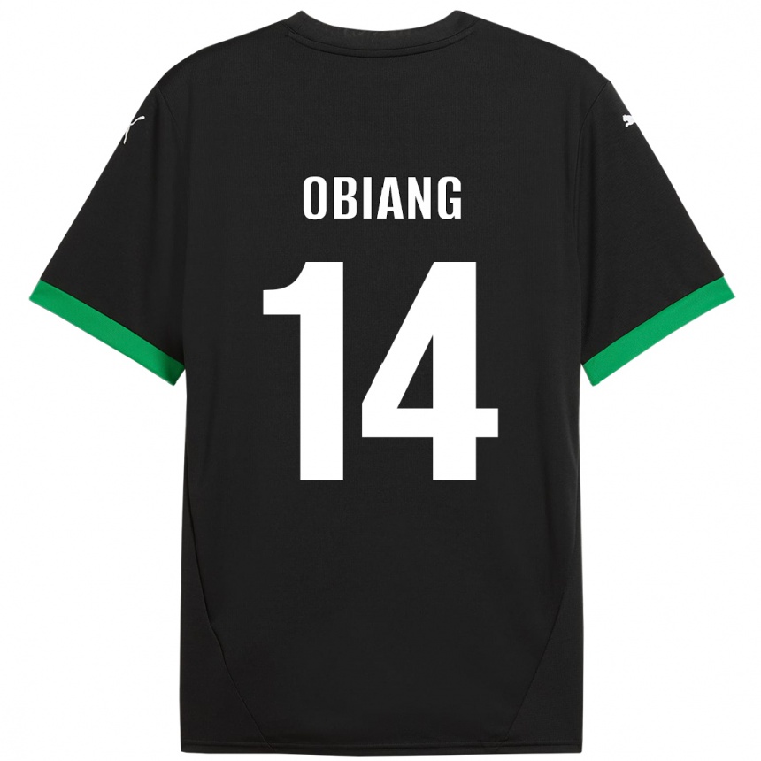 Kids Football Pedro Obiang #14 Black Dark Green Home Jersey 2024/25 T-Shirt Canada