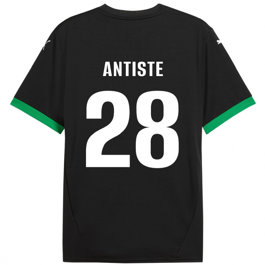 Kids Football Janis Antiste #28 Black Dark Green Home Jersey 2024/25 T-Shirt Canada