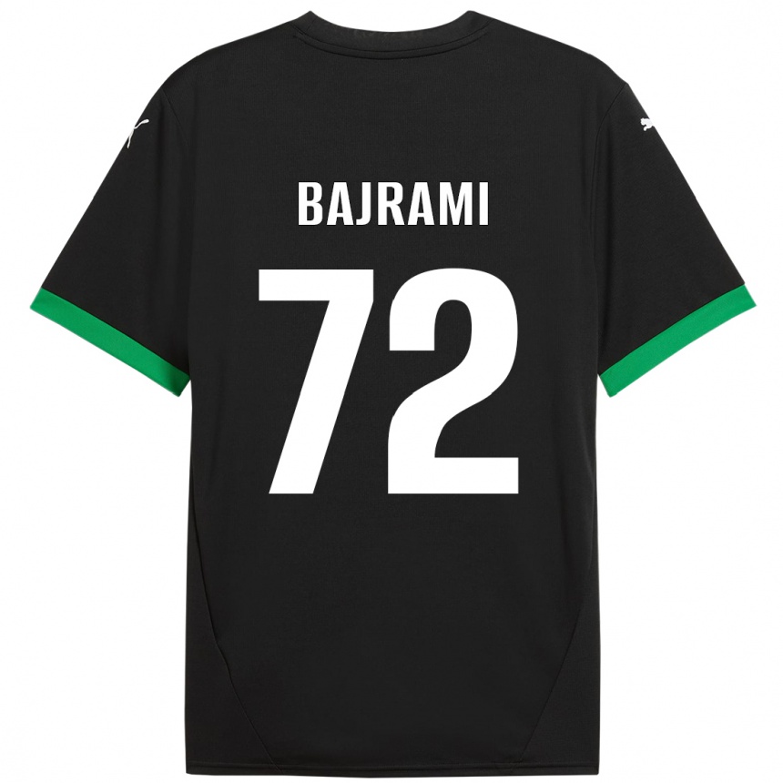 Kids Football Nedim Bajrami #72 Black Dark Green Home Jersey 2024/25 T-Shirt Canada