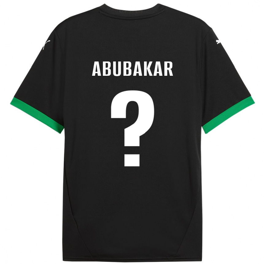 Kids Football Salim Abubakar #0 Black Dark Green Home Jersey 2024/25 T-Shirt Canada