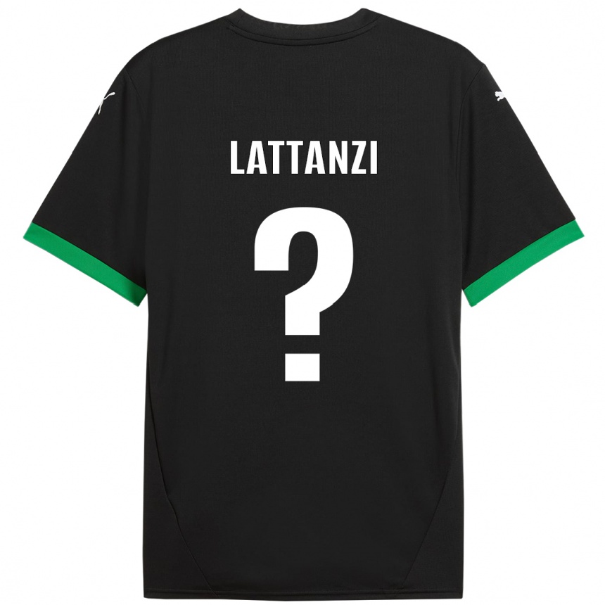 Kids Football Luca Lattanzi #0 Black Dark Green Home Jersey 2024/25 T-Shirt Canada