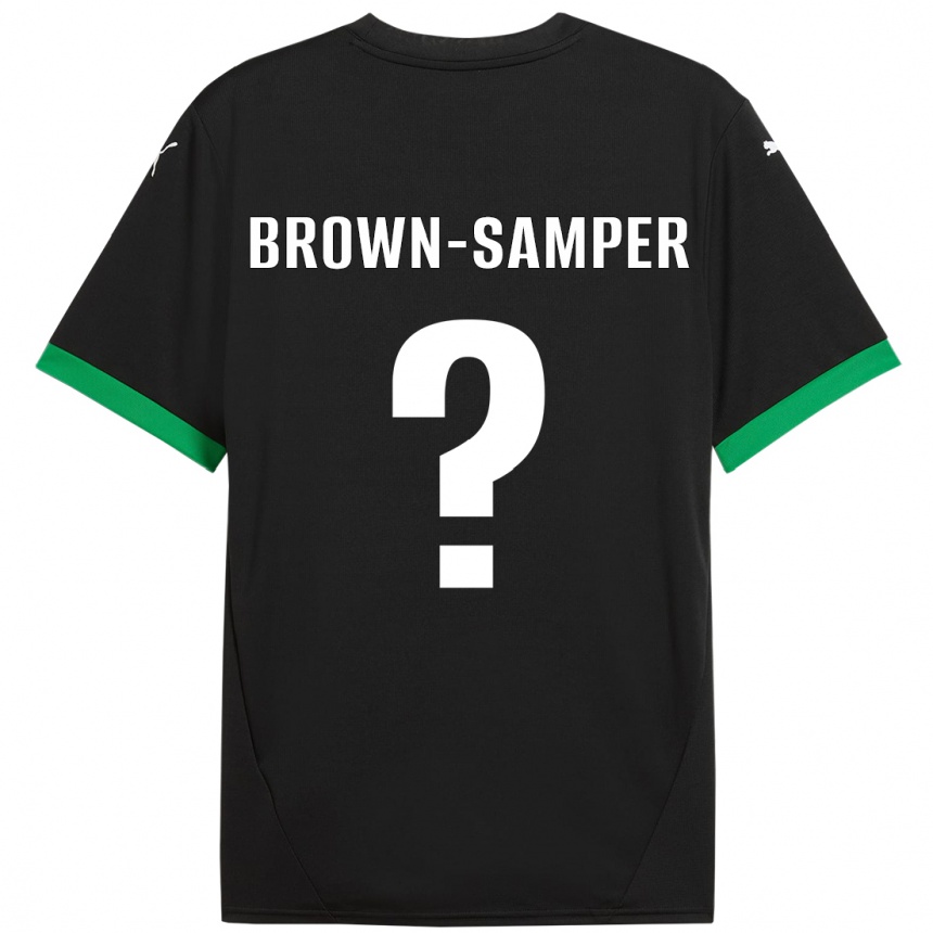 Kids Football Isaac Brown-Samper #0 Black Dark Green Home Jersey 2024/25 T-Shirt Canada